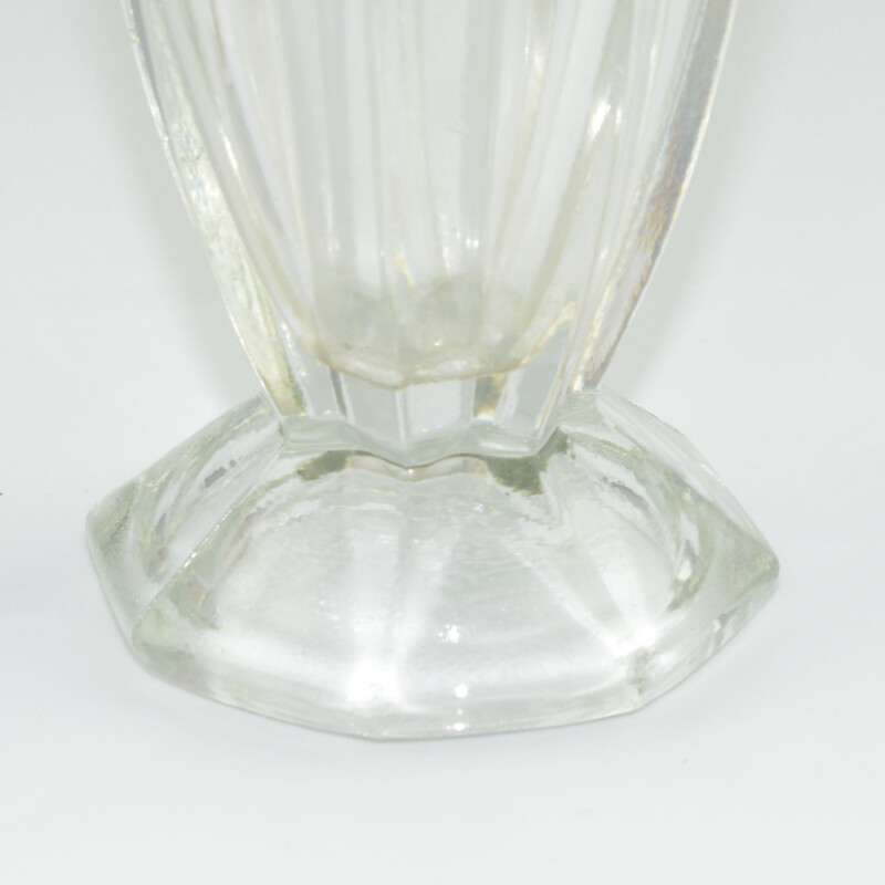 Vintage Glass vase from Hortensja Glassworks, Poland 1960s