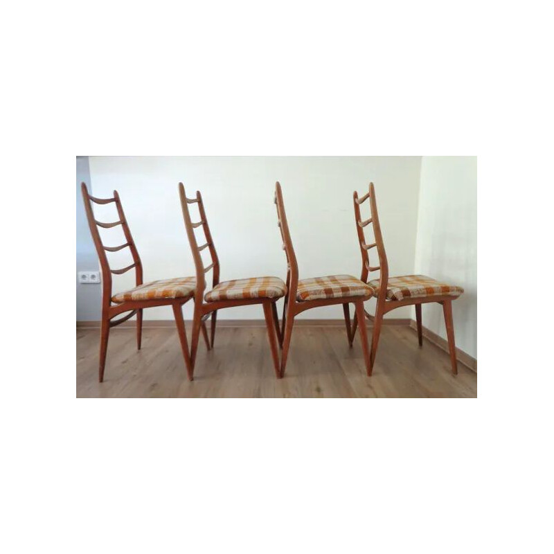 Lot de 4 chaises vintage en teck vintage de Habeo, Allemagne 1960