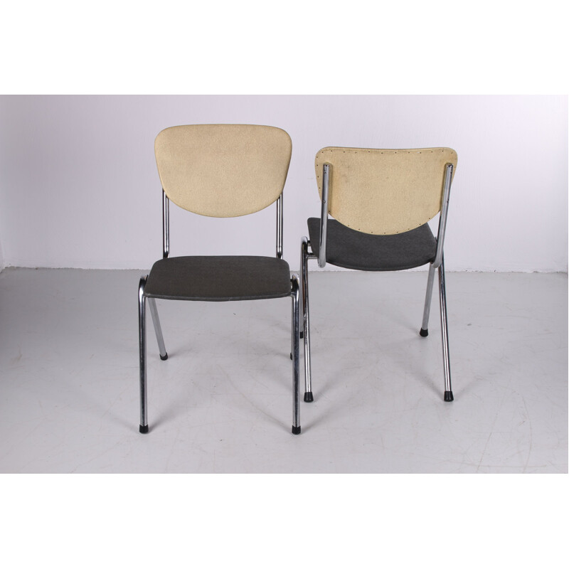 Pair of vintage gispen kitchen chairs 1960s