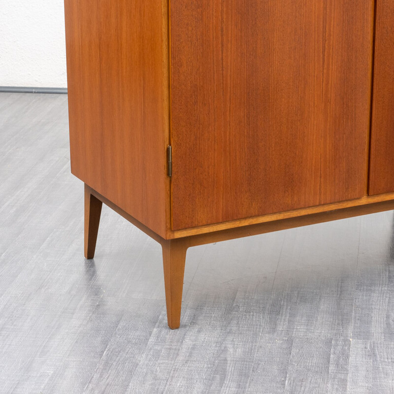 Vintage teak wardrobe with shelves, Scandinavian 1960s