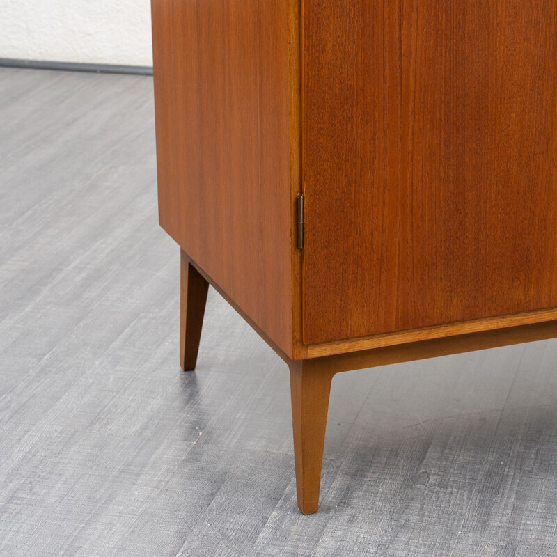 Vintage teak wardrobe with shelves, Scandinavian 1960s