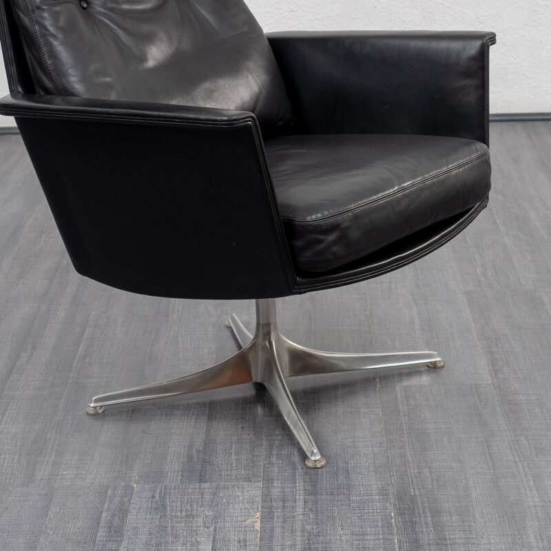 Vintage leather Sedia armchair by Horst Brüning for COR, Germany 1960