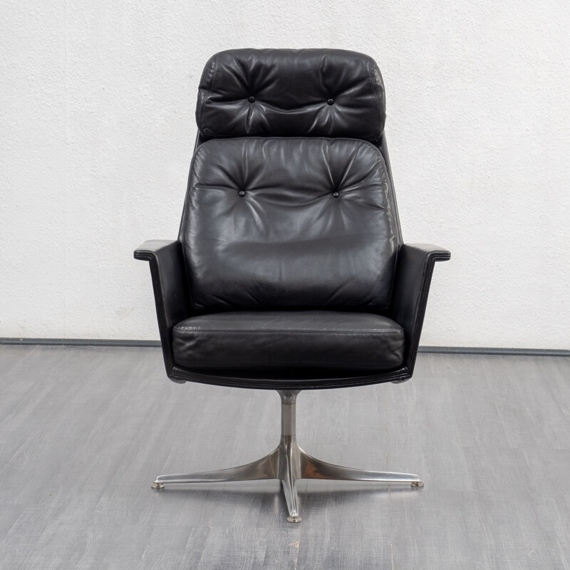 Vintage leather Sedia armchair by Horst Brüning for COR, Germany 1960