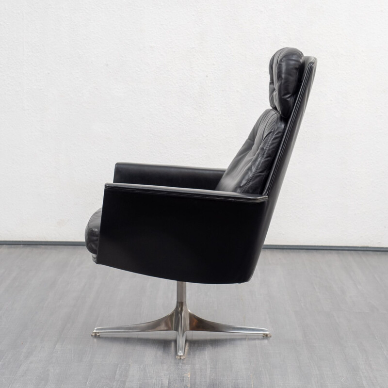 Vintage leather Sedia armchair by Horst Brüning for COR, Germany 1960