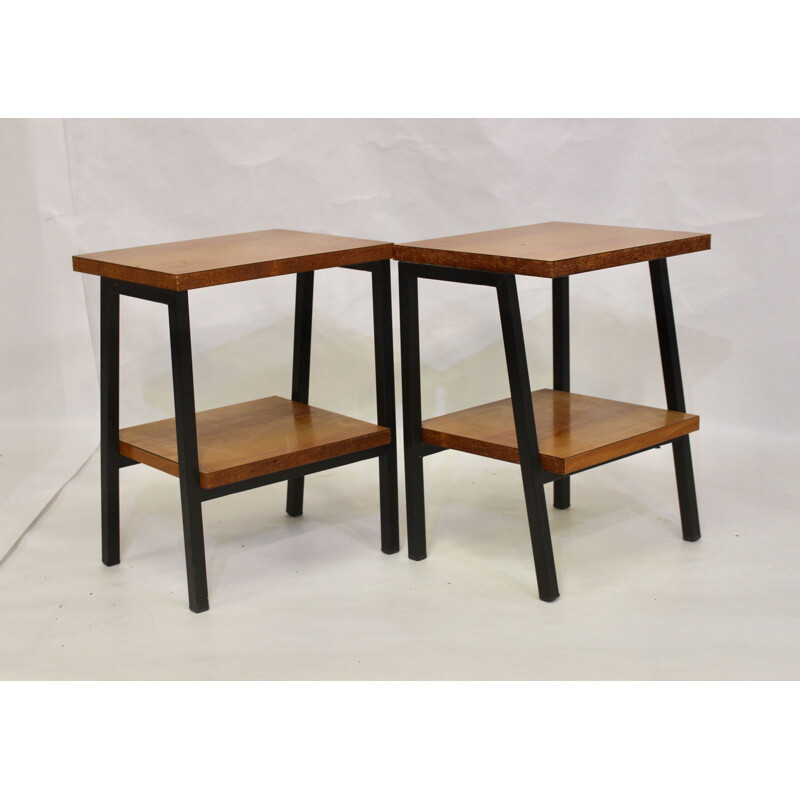 Paire de petites tables vintage 1950