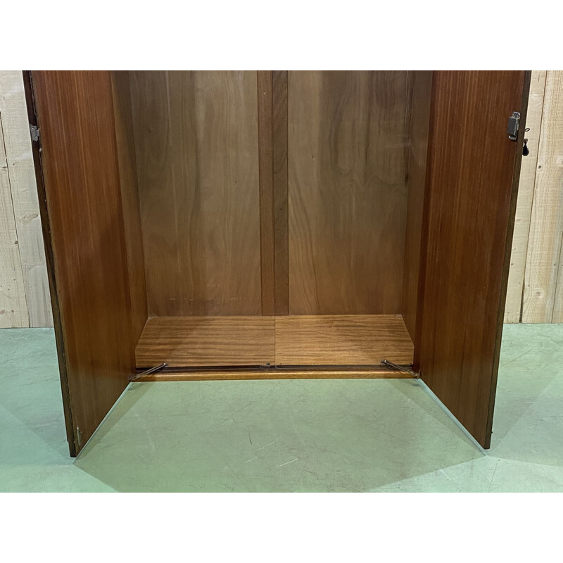 Vintage walnut wardrobe Art Deco by Maple, English