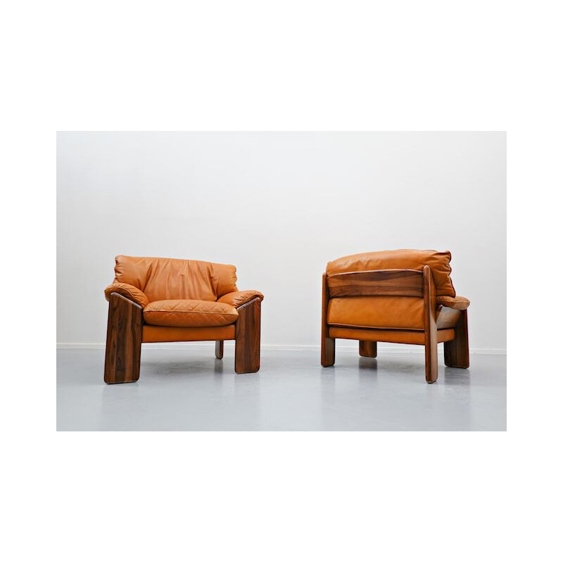 Pair of vintage armchairs from Sapporo for Mobil Girgi, Italy 1970