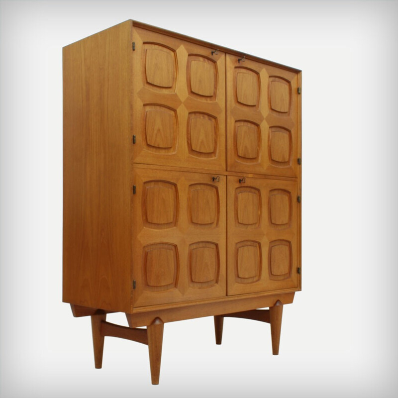 Scandinavian Gustav Bahus cupboard in teak wood, A. RELLING & R. RASTAD & A. AARSETH - 1960s