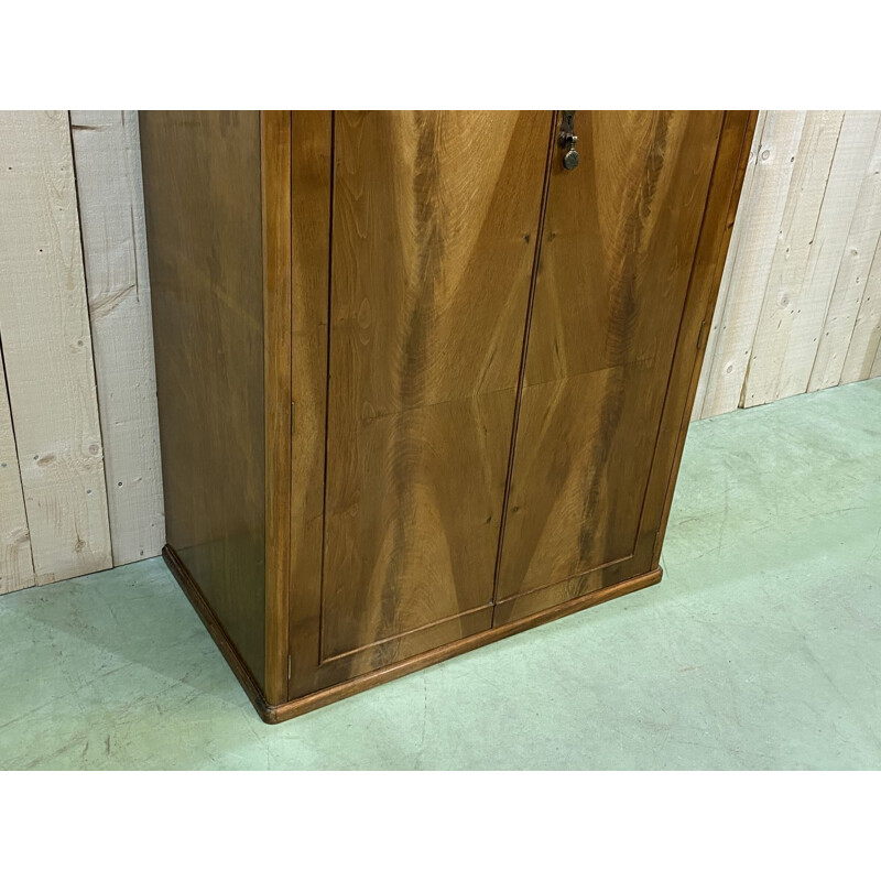 Vintage walnut wardrobe by Maple, English 1930s