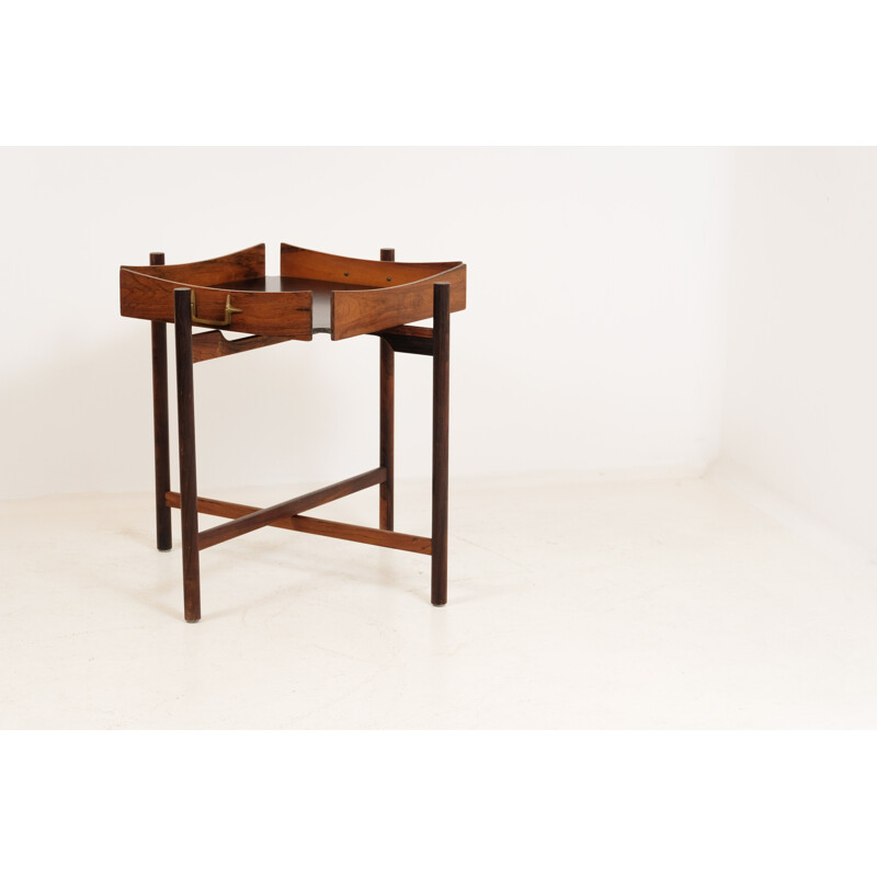 Table d'appoint vintage amovible en palissandre, Danemark 1960