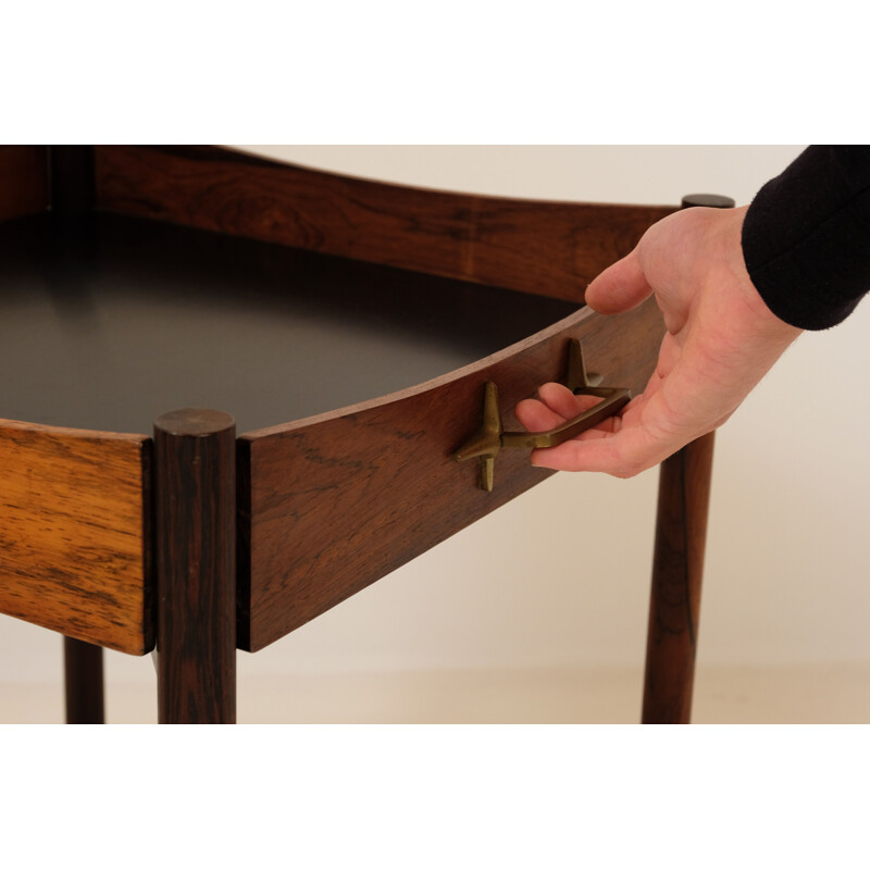 Vintage removable rosewood side table, Denmark 1960