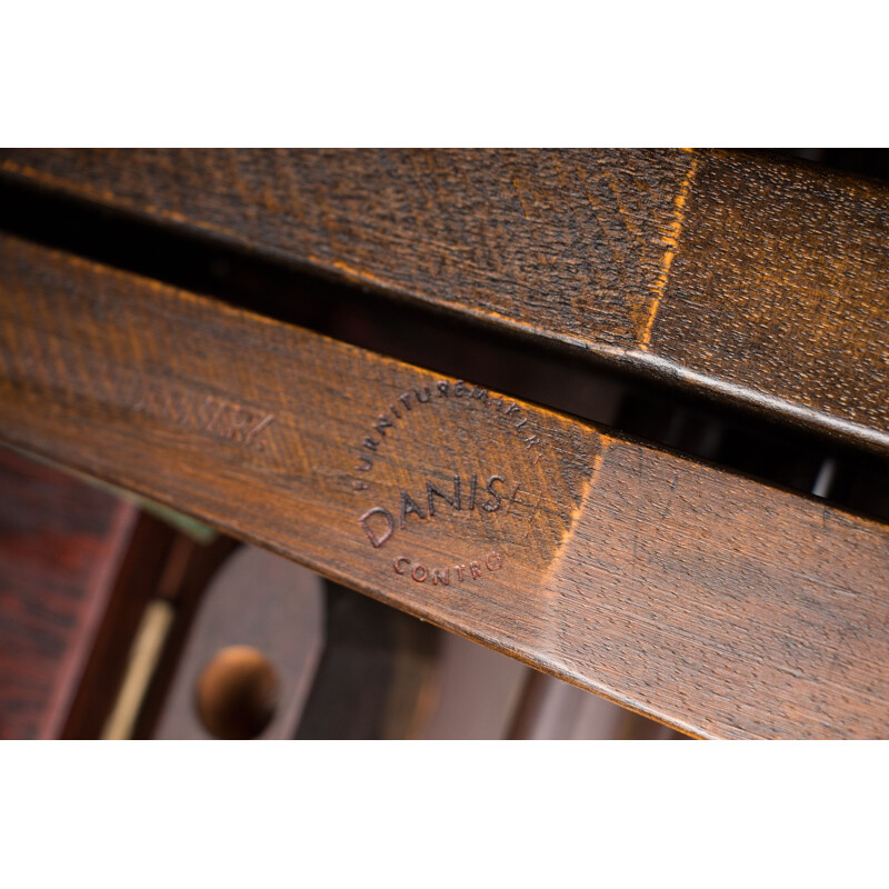 Vintage extensible table with central foot in Rio rosewood, Danish 1960