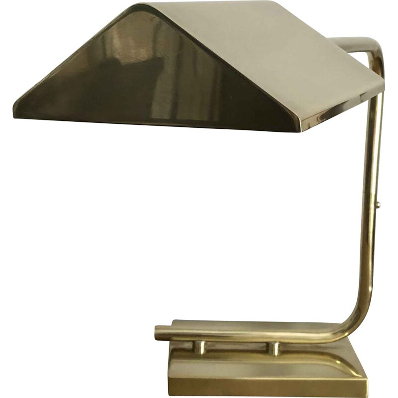 Vintage brass desk lamp, Italian 1980s