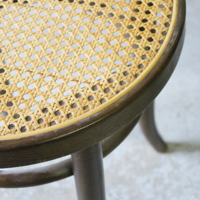 Pair of caned vintage stools