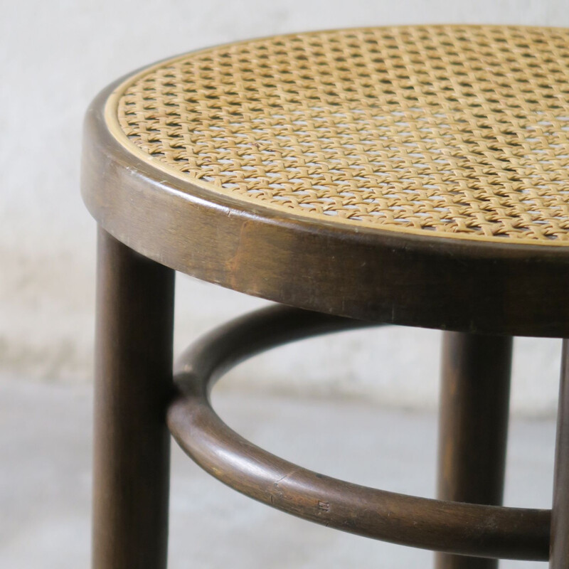 Pair of caned vintage stools