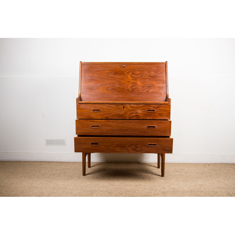 Vintage teak secretary model 37 by Arne Wahl Iversen for Vinde Mobelfabrik, Denmark 1960