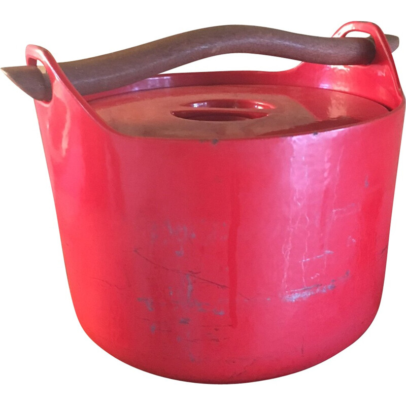 Casserole in red cast iron, Timo SARPANEVA - 1960s