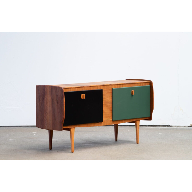 Vintage teak and walnut sideboard, Scandinavian 1960