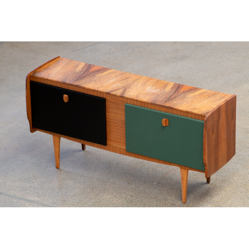 Vintage teak and walnut sideboard, Scandinavian 1960