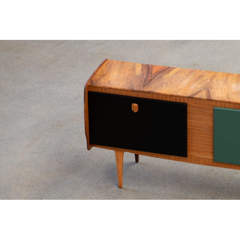 Vintage teak and walnut sideboard, Scandinavian 1960