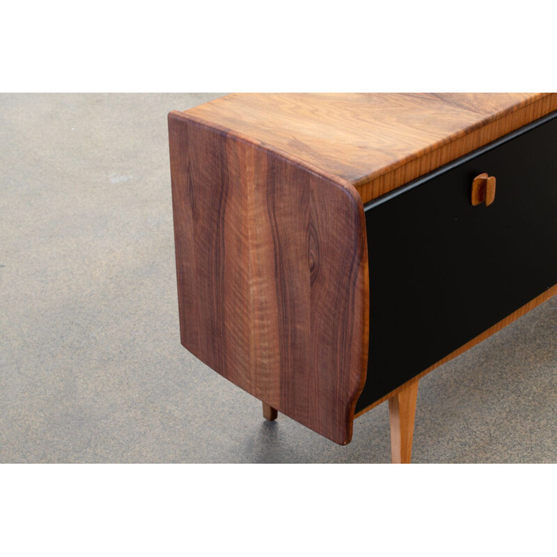 Vintage teak and walnut sideboard, Scandinavian 1960