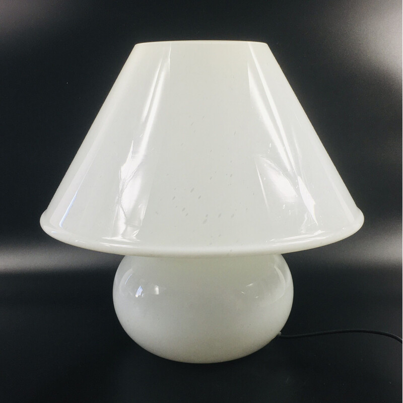 Grande lampe de table vintage "Champignon" modèle 6288 de Glashütte Limburg 1970