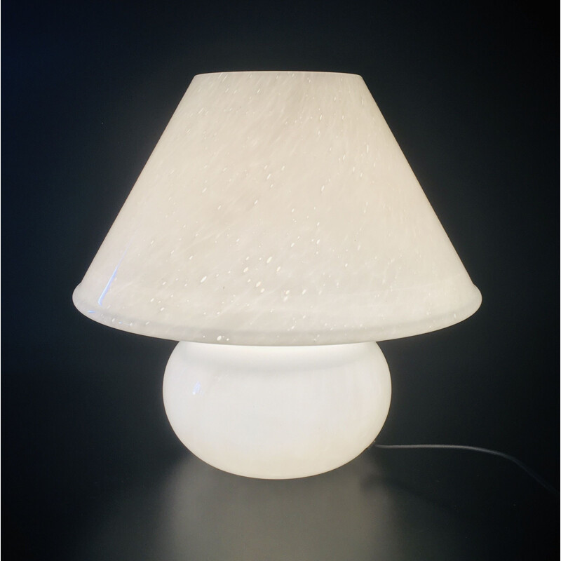 Large vintage "Mushroom" table lamp model 6288 by Glashütte Limburg 1970