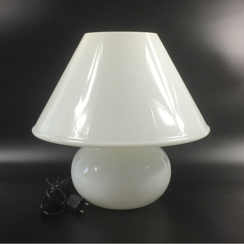 Large vintage "Mushroom" table lamp model 6288 by Glashütte Limburg 1970