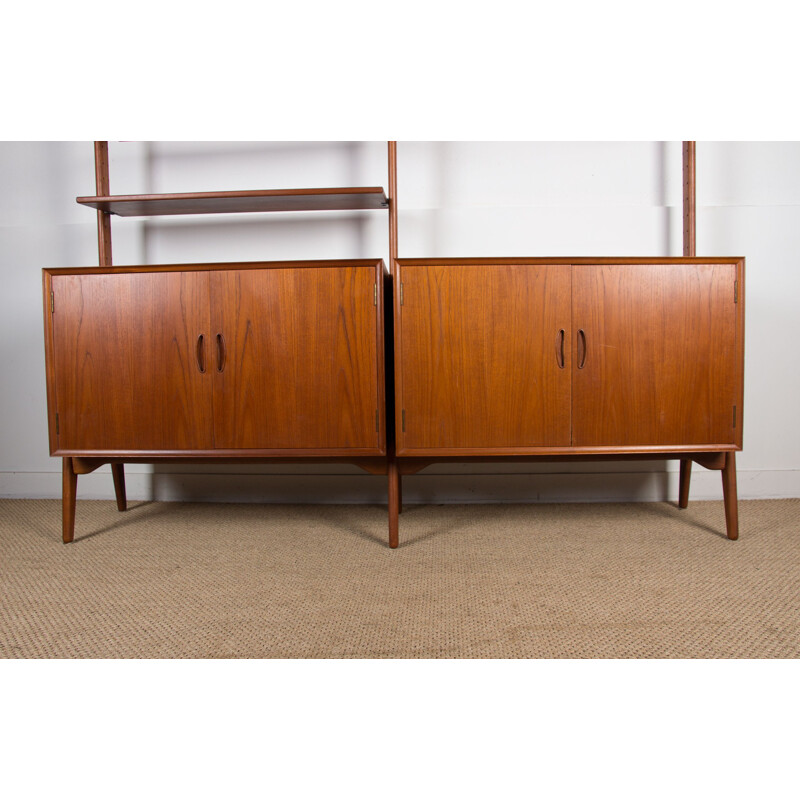 Large modular vintage teak shelf by Arne Hovmand Olsen for Jutex Danish