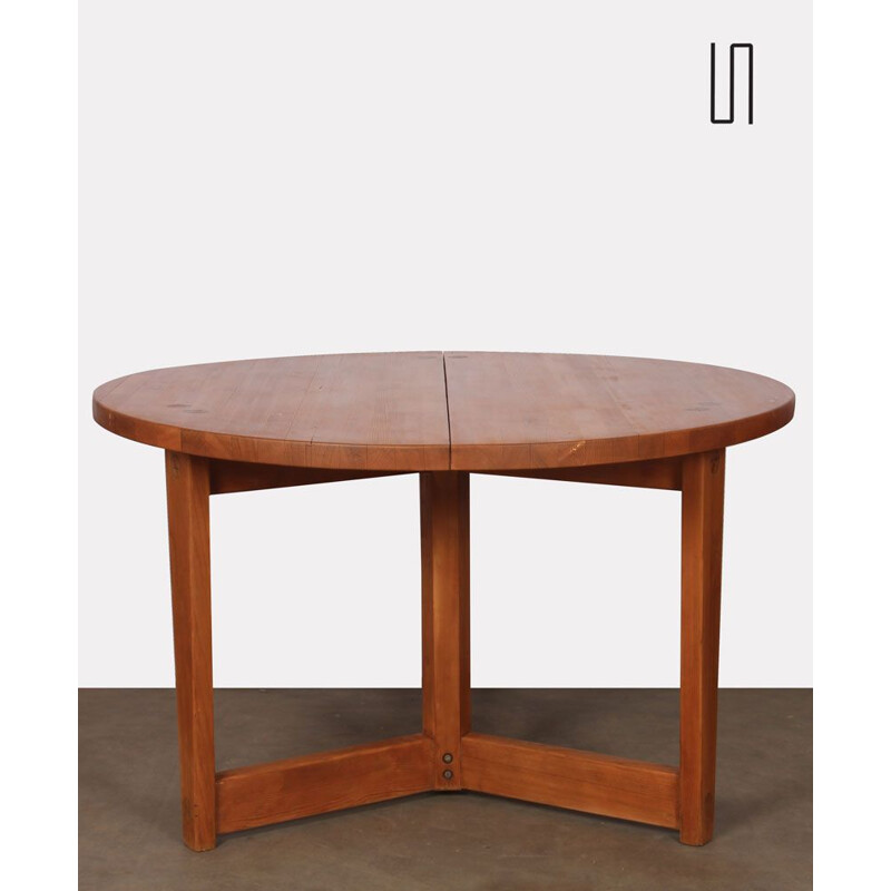 Vintage round table by Jacob Kielland-Brandt for I. Christiansen 1960s