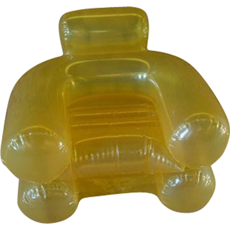 Fauteuil gonflable en PVC jaune, LOMAZZI, DE PAS et D'URBINO - 1967
