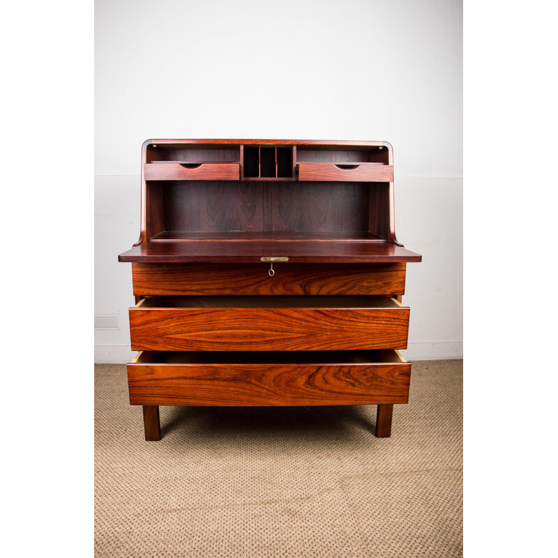 Vintage rosewood secretary model 89 by Vinde Mobelfabrik, Danish 1970s