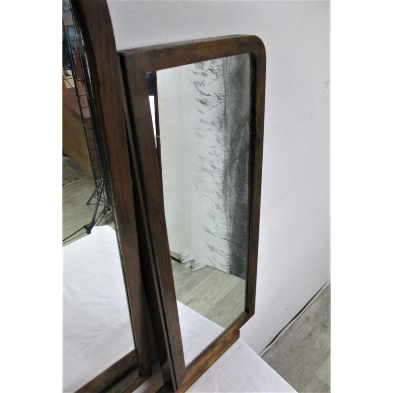 Vintage Brass Mirror Art Deco 1950s