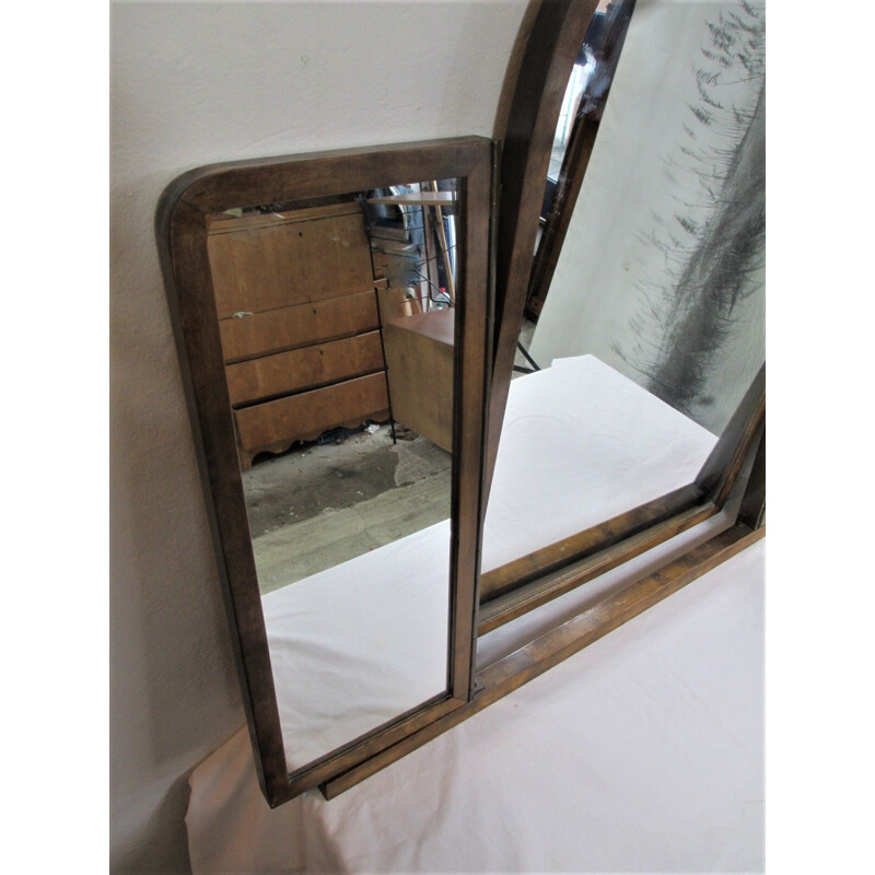 Vintage Brass Mirror Art Deco 1950s