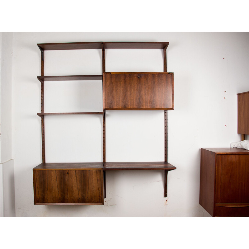 Vintage modular shelf in Rio rosewood by Poul Cadovius, Denmark 1960s