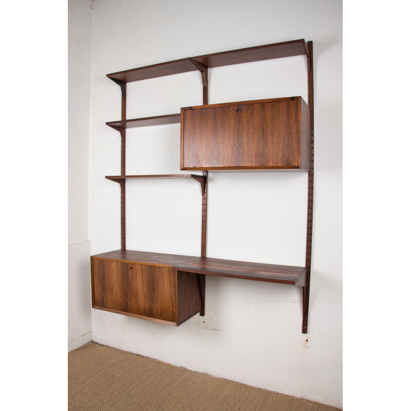 Vintage modular shelf in Rio rosewood by Poul Cadovius, Denmark 1960s