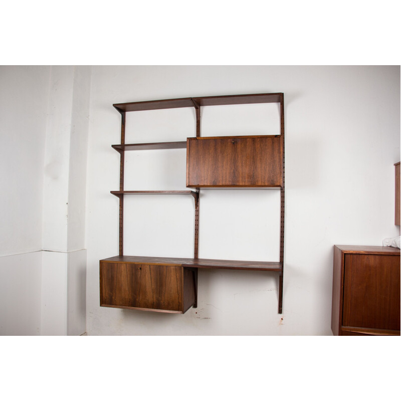 Vintage modular shelf in Rio rosewood by Poul Cadovius, Denmark 1960s