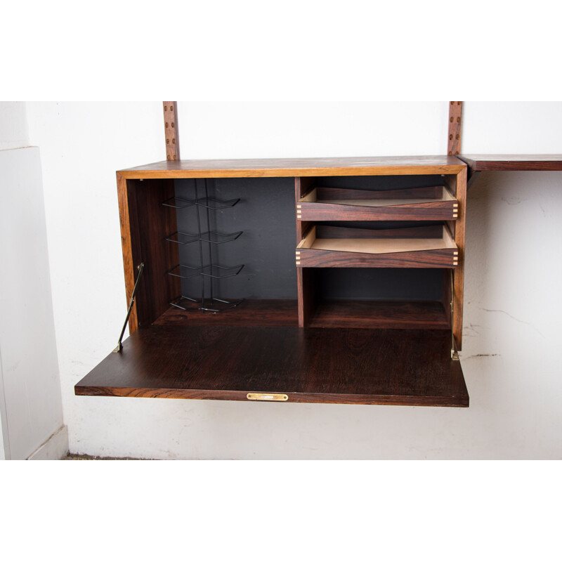 Vintage modular shelf in Rio rosewood by Poul Cadovius, Denmark 1960s