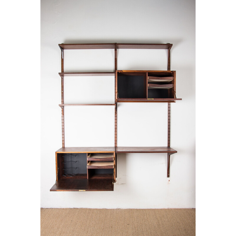 Vintage modular shelf in Rio rosewood by Poul Cadovius, Denmark 1960s