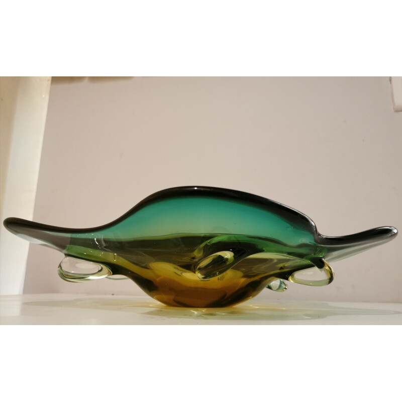 Coupe vintage en verre de Murano 1970