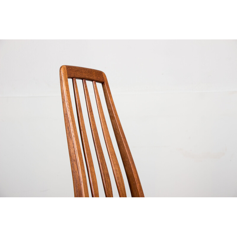 Set of 4 vintage teak chairs Eva by Niels Koefoed, Danish 1960s