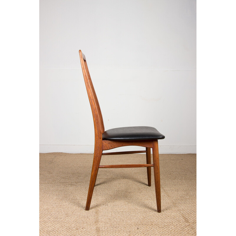 Set of 4 vintage teak chairs Eva by Niels Koefoed, Danish 1960s