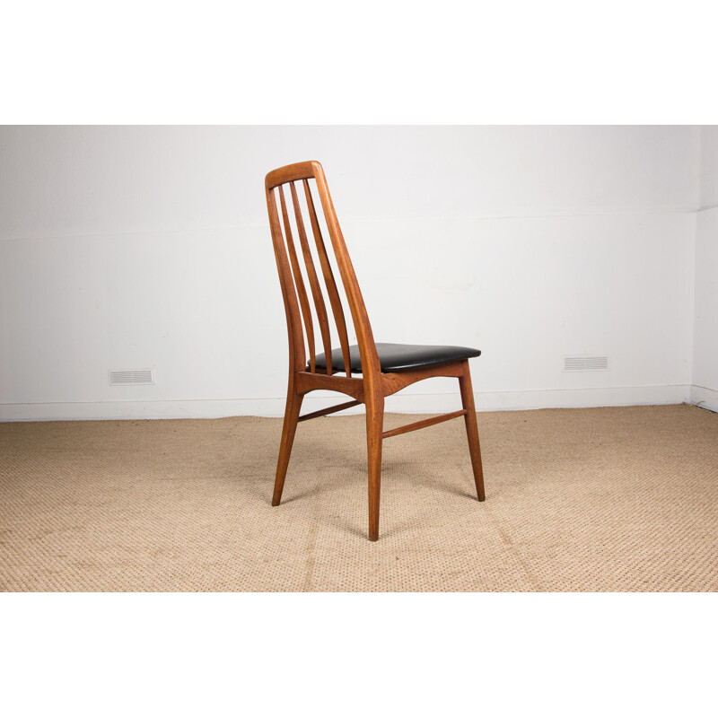 Set of 4 vintage teak chairs Eva by Niels Koefoed, Danish 1960s