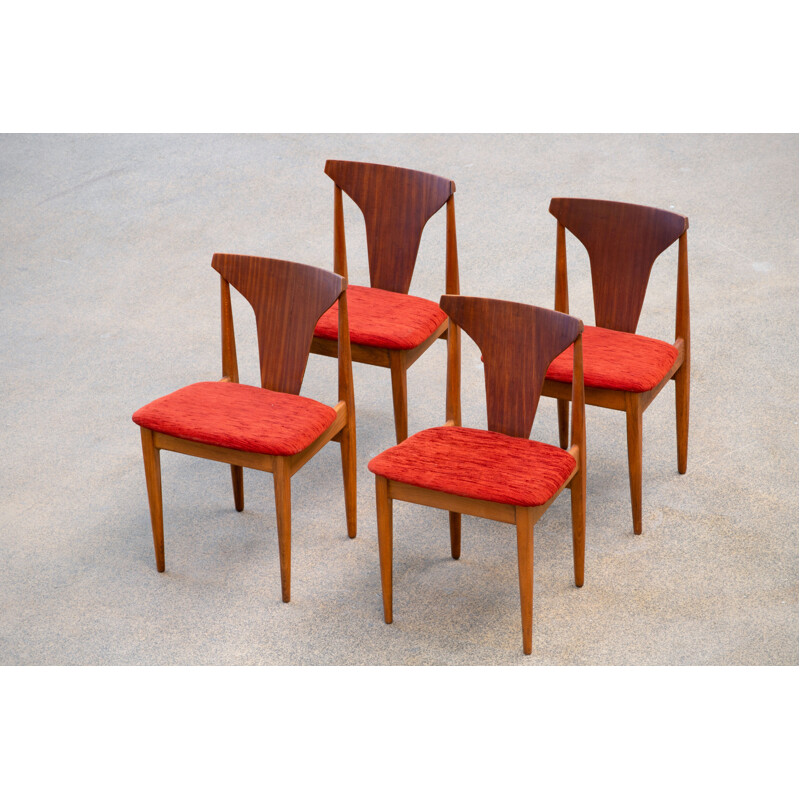 Set of 4 vintage Chairs, Scandinavian 1960s