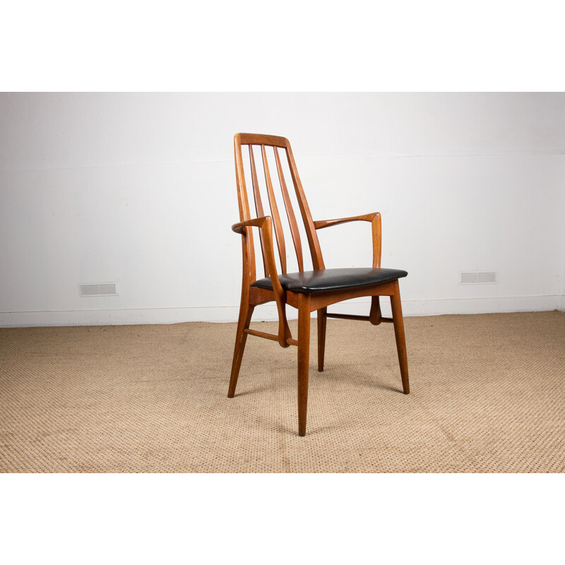 Pair of vintage teak dining armchairs "Eva" by Niels Koefoed, Danish 1960s