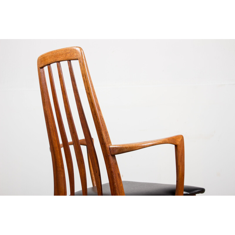 Pair of vintage teak dining armchairs "Eva" by Niels Koefoed, Danish 1960s