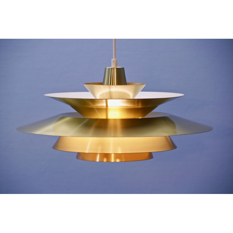 Vintage hanging lamp in brass, Danish 1970s