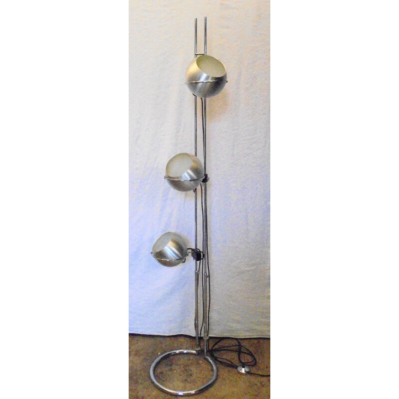 Vintage floor lamp 3 balls by Gioffredo Reggiani 1970s