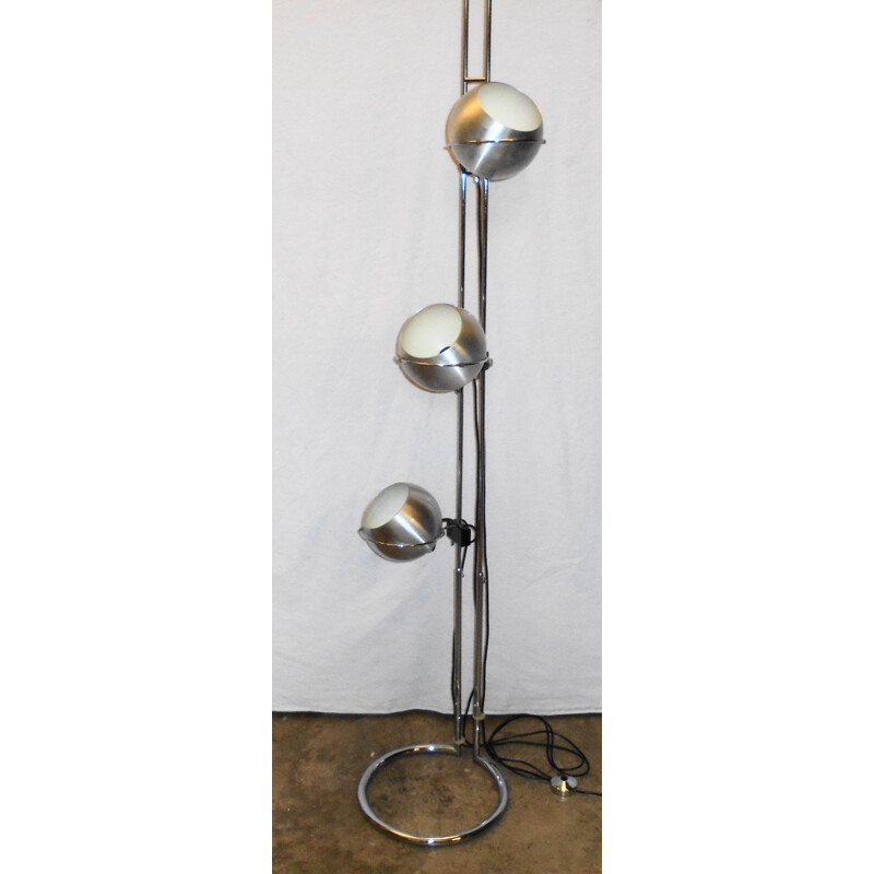 Vintage floor lamp 3 balls by Gioffredo Reggiani 1970s