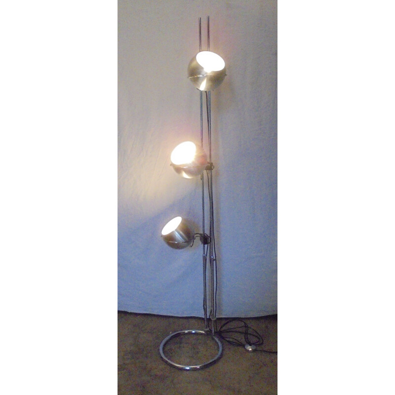 Vintage floor lamp 3 balls by Gioffredo Reggiani 1970s